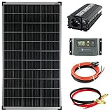 SOLARTRONICS Komplettset 1x140 Watt Solarmodul 600 Watt Wandler Laderegler Photovoltaik Inselanlage