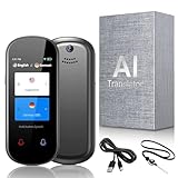 Zilchx Translator Sprachübersetzer Gerät, AI Sofortübersetzer für 138 Sprachen, Tragbarer Zwei-Wege-Übersetzungsgerät mit Sprachausgabe, Fotoübersetzung/WIFI/Offline, für Reisen, Business & Lernen