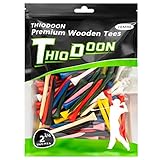 THIODOON Golf Tees Zubehör Lignum 100% Bambus Mehrfarben 100 Stück 54mm 70mm 83mm Auswahl langlebiger ökologischer Mehrere Farben Hohe Golf Tees reduzieren die seitliche Drehung und Reibung