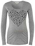 Noppies Damen Umstands Langarmshirt Tee ls Romi, Gr. 44 (Herstellergröße: XXL), Mehrfarbig (Grey Melange C246)