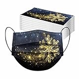 AMDOLE Weihnachten 50 Stück Kinder Mundschutz Einweg 3D Mund und Nasenschutz Halstuch Masken Weihnachten Motiv 3-lagig Einmal MNS Mund-Tuch Staubdicht Atmungsaktiv Tücher Bandana Schals