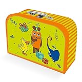 Trötsch, Kinderkoffer 'Die Maus',Pappkoffer, Koffer aus Pappe, Geschenk Verpackung, Gutschein Verpackung,Spielkoffer, Metallgriff und Metallhenkel, Reisekoffer Kinder: 24 x 17 cm