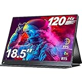 UPERFECT Portable Monitor 18,5 Zoll 120Hz Tragbarer Monitor Full HD 1920 * 1080 Mobiler Monitor mit IPS Bildschirm USB C Mini HDMI für Mac PC Laptop Handy PS5 Xbo, VESA-kompatibel