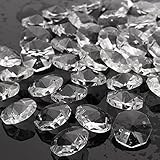 MASUNN 50 Stück Klarglas Kristall Kronleuchter Anhänger Lampe Prisma Hängende Teile Tropfen 18 mm