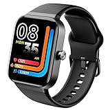 Quican 2023 Smartwatch mit Anruf von SMS Alexa, kompatibel mit iPhone Android, Herzfrequenzmesser, Männer Frauen Fitness Tracker Smartwatch, 5 ATM wasserdicht, 1,8 Zoll