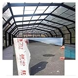 Polycarbonat-Dachplatten, transparent, wetterfest, für Gewächshaus, Carport, Überdachung, Tagesbeleuchtung