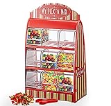 Cepewa Süssigkeitenspender Retro Süßigkeitenautomat mit Zange Weingummi Spender 50er Jahre Fruchtgummi Jellybeans Theke