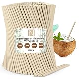 Natur2go Strohhalme Bambus Trinkhalme | Nachhaltige Strohhalme besser als Papierstrohhalme, Pappstrohhalme oder Nudel Strohhalme | Bambusstrohhalme (500 Stück | 22x0,8cm)