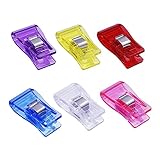 Fezf 30 Stück Klammer Nähen Zubehöre Nähzubehör Stoffklammern 6 Farben für Nähen, Quilting Clips, Häkeln