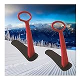 2 Pcs Ski Scooter, Schlitten Klappbar Schieben Schneescooter mit Griff Klappbar Snowboard Faltbare Kunststoff Schlitten Schneeschlitten für Winter Outdoor Downhill Gras Sand