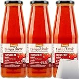 Campo Verde demeter Bio Tomaten passiert 3er Pack (3x700ml Flasche) + usy Block