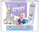 bella baby Happy Wickelunterlagen 40x60 cm ideal für unterwegs (2x30 Stück)