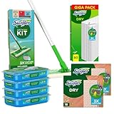 Swiffer Mega- Set - Bodenwischer + Bodentücher + Tücher Holz & Laminat + Wet