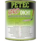 PETEC Karo-Dicht Karosseriedichtmasse grau 1000 g Dose, Karosserie Dichtmasse überlackierbar, streichbar, Pinseldose 94130