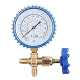 Druckmesser für die Nachfüllung von Kältemitteln in der Klimaanlage, Manometer für R410A, R22, R134a, R404A, doppelter Anschluss, HVAC-Verteilerdruckmesser mit versiegeltem Design