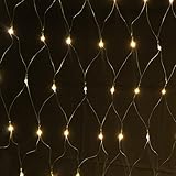 160er LED Lichternetz 1x2m Warmweiß, Indoor und Outdoor, Lichterkette Christbaumlichterkette Aussenbeleuchtung Innenbeleuchtung Partydeko Partybeleuchtung Lichterdeko Dekoration