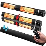 Heidenfeld Infrarot Heizstrahler IH110 | 𝟑 𝐉𝐀𝐇𝐑𝐄 𝐆𝐀𝐑𝐀𝐍𝐓𝐈𝐄 - 3000 Watt - Fernbedienung - Infrarotheizung - Elektroheizung - Infrarotstrahler - Terrassenheizer - Terrassenstrahler