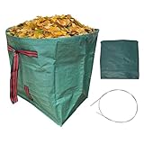 Penlimly Laubsäcke | Strapazierfähiger Großer Müllbehälter Sammelkorb,Klappbare Wiederverwendbare Rasenbeutel - Für Bau Haushalt Küche Recycling Schnittgut