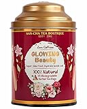 SAN-CHA Tea Boutique Kräutertee-Beutel, koffein frei (25 Stück), 100 % biologisch abbaubare Pyramiden-Teebeutel, hilft der Haut zu entgiften, für satter, klare, strahlende Haut, 25 g