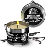Liebesfreunde® Bio Massagekerze VANILLA KISS für sinnliche Massagen mit Kokosöl und Aloe Vera, Erotische Massage Kerze für Paare, Sex Kerze, 50 ml