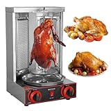 KYZTMHC Elektrischer Vertikalgrill, Hähnchengrill, Tischgrill, mit Temperatureinstellung, Hitzegrill Dönergrillmaschine, für Restaurant, Zuhause, Küche