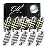 GLL 10 Stück 36MM Soffitte Glühbirnen 12V Weiße Innenraumleuchten 230 Lumen 6500K 2.5W