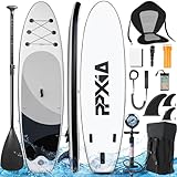 PPXIA Stand Up Paddling Board, Aufblasbares SUP Board Komplettes Zubehör, Stand Up Paddle Board mit Kajaksitz und Dual-Use-Paddel, 200 kg Tragkraft, 320 x 82 x 15 cm