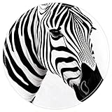 FVQL Teppich, maschinenwaschbar, für Wohnzimmer, Heimdekoration, 39,9 x 39,9 cm, Zebra-Tier