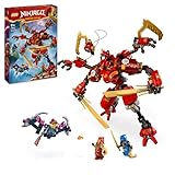 LEGO NINJAGO Kais Ninja-Kletter-Mech Set, Ninja-Spielzeug mit baubarer Actionfigur und 4 Mini-Figuren, Abenteuer-Set für Kinder, Geschenk zum Geburtstag für 9-jährige Jungs und Mädchen 71812