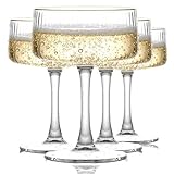 TOLASTO Sektgläser - 4er Set, je 260 ml, Champagnergläser Sektkelche Glas Sektglas Cocktailgläser Weingläser Spülmaschinenfest Modern Phnom Penh, Housewarming Gift