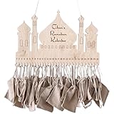 LSGGTIM Ramadankalender Säckchen, 30 Tage Countdown Ramadan Countdown-Kalender Ramadan Deko Eid Mubarak DIY Geschenktüten für Urlaub Advent Wand Türdekoration-48cmx32.1cmx2.5cm