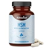 MSM Kapseln hochdosiert | 160 Stück | 1800mg Methylsulfonylmethan (MSM) Schwefel Pulver pro Tagesdosis | vom Achterhof