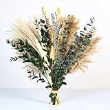 Pampasgras-Dekoration, Packung mit 64 DIY-Trockenblumen, Trockenblumenstrauß zur Tischdekoration im Esszimmer, ideal für Hochzeiten und Partys zu Hause im Boho-Stil