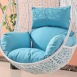 Outdoor Wasserdichter Weiden-Hängesessel mit Teardrop Egg Kissen für Terrassenmöbel, perfekt für Garten oder Balkon
