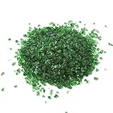 Shiny Stone Reflektierender Feuerglas-Kies, mit hohem Glanz, Feuersteine, Feuerglas-Kieselsteine, Perlen für Feuerstelle, Aquarium, Garten, 3–6 mm, 305 g (grün)