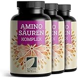 Aminosäuren Komplex hochdosiert - 720 Tabs. mit 6.000 mg Aminosäuren pro Tag - 9 essentielle Aminosäuren (EAA) + Taurin, Carnitin & Glycin - laborgeprüft mit Analyse-Zertifikat - 100% vegan