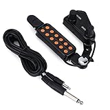12 Loch Akustische Gitarren Tonabnehmer, Magnetic Pickup Transducer mit Volume Tone Tuner Kit für Akustikgitarre