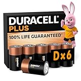 Duracell Plus D Batterien, LR20, 6 Stück, Alkaline Batterien D für Alltagsgeräte [Amazon Exclusive]
