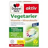 Doppelherz Vegetarier Vitamine + Mineralstoffe - Abgestimmte Nährstoffe für Vegetarier und Veganer - 100 vegane Tabletten