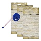 Idea-Ology Vintage-inspiriertes Stickerbuch zum Basteln | Gebunden mit Stoffmaßband - Wortaufkleber für Scrapbooking, Aufklebersets für Journaling [3 Stück]