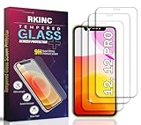 RKINC 3 Stück, Panzerglas Schutz Glas für iPhone 12 12 Pro 6.1-Inch, Panzer HD Displayschutzfolie, 0,33 mm kratzfest, splitterfrei, blasenfrei, lebenslangeGarantie