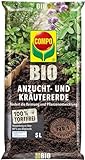 COMPO BIO Anzuchterde und Kräutererde, Erde für Aussaaten, Kräuter, Stecklinge und Jungpflanzen, Blumenerde, Torffrei, 5 Liter