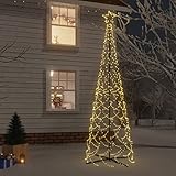 Chaduof Weihnachtsbaum Kegelform Warmweiß 500, Weihnachtsbaum, Baumbeleuchtung Außen, Christbaumlichterketten, Christbaumbeleuchtung Außen, 100x300 cm