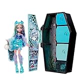 MONSTER HIGH-Puppe und Verschiedene Outfits, Lagoona Blue, Skulltimate Secrets: Fearidescent-Serie, Spind mit über 19 Überraschungen, HNF77