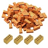 120 StüCk Mini Ziegelsteine, Teifoc, Ziegelstein, Backstein, Mauern Kinder Miniatur Ziegelsteine Mini Bricks Modellbau Steine Mini Ziegel Rote FüR Diy Puppenhaus Fairy Garten Dekoration 2 X 1 X 0.5cm