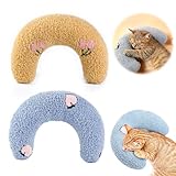MarverFace 2 Stück Beruhigungskissen für Hunde, Kissen für Katzen, Haustierkissen Katzenkissen Plüsch zum Schlafen Ausruhen Spielen