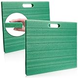 com-four® 2X Kniekissen für den Garten - Kniematte für die Gartenarbeit - Kniepolster für Handwerk und Freizeit - Knieschutzmatte - ca. 35 cm x 30 cm x 2,5 cm (grün)