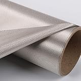 KSQP Kupfer-Nickel-Faraday-Stoff, EMF Blocker, Elektromagnetischer Strahlenschutz RF Signals Reduzieren Block, Absorbiert EMF EMI RF für Radiowellen Mikrowelle/Strahlung Computer,silver-7x1.1m