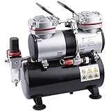 Fengda FD-196 Airbrush Mini Kompressor mit 3,5L Lufttank/Druckbehälter/ 6 bar / Auto Stop