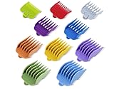 Professionelle Haarschneidekämme, Universal-Ersatz-Haarschneidekamm-Set für die meisten Haarschneidemaschinen, 1,5 mm bis 25 mm, 10 Stück